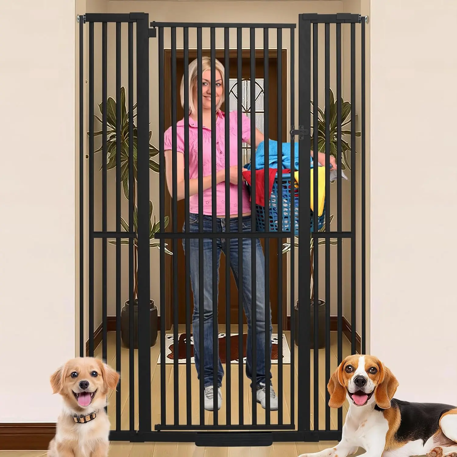 71 Inch Extra Tall Pet Gate for Cats, 29.5-48" Adjustable Wide Dog Gates, Pressure Mounted Walk Through Tall Cat Gate
71 Inch Extra Tall Pet Gate for Cats, 29.5-48" Adjustable Wide Dog Gates, Pressure Mounted Walk Through Tall Cat Gate