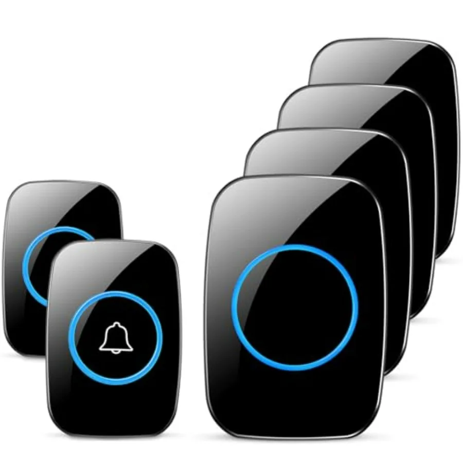 Wireless Doorbell, FullHouse Waterproof Door Bell Kit, Distinguish front and rear doors, Over 1000 feet Range and 60 Chime, 5 L
Wireless Doorbell, FullHouse Waterproof Door Bell Kit, Distinguish front and rear doors, Over 1000 feet Range and 60 Chime, 5 L