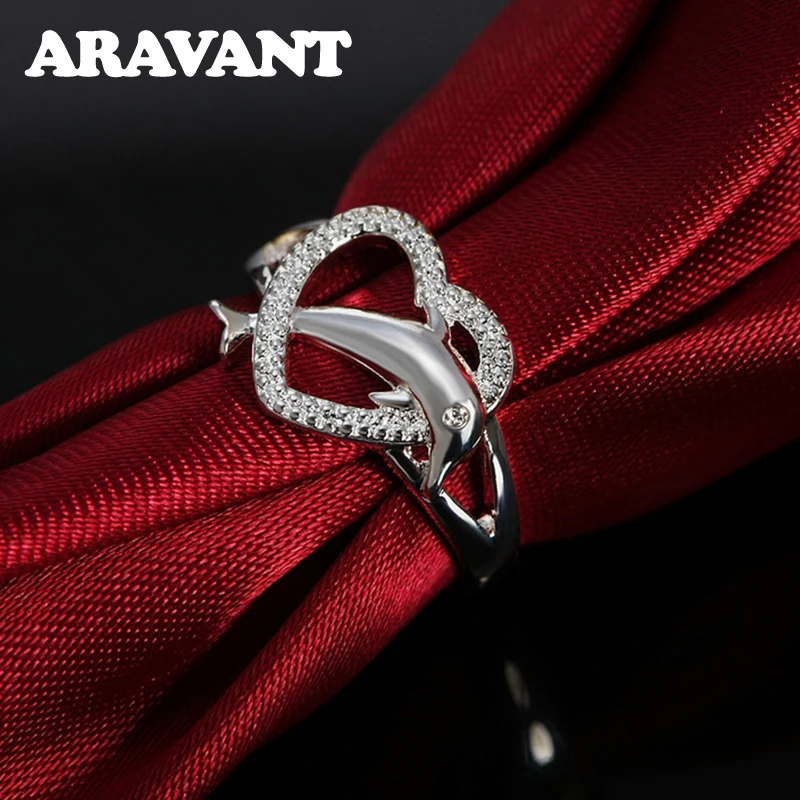Aravant 925 Sterling Silver Dolphins Heart Rings For Women Fashion Party Wedding Jewelry
Aravant 925 Sterling Silver Dolphins Heart Rings For Women Fashion Party Wedding Jewelry