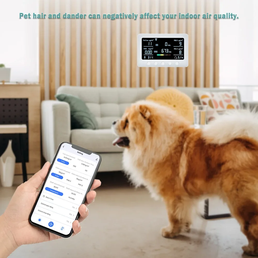 6-In-1 Multifunctional Gas Detection Graffiti Dust Odor CO CO2 Alarm Temperature And Humidity Detector
6-In-1 Multifunctional Gas Detection Graffiti Dust Odor CO CO2 Alarm Temperature And Humidity Detector
