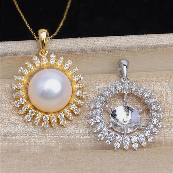 Gorgeous S925 Sterling Silver Pendant Mounts Base Findings Settings Mountings Jewelry Fittings for 13-14mm Pearls
Gorgeous S925 Sterling Silver Pendant Mounts Base Findings Settings Mountings Jewelry Fittings for 13-14mm Pearls