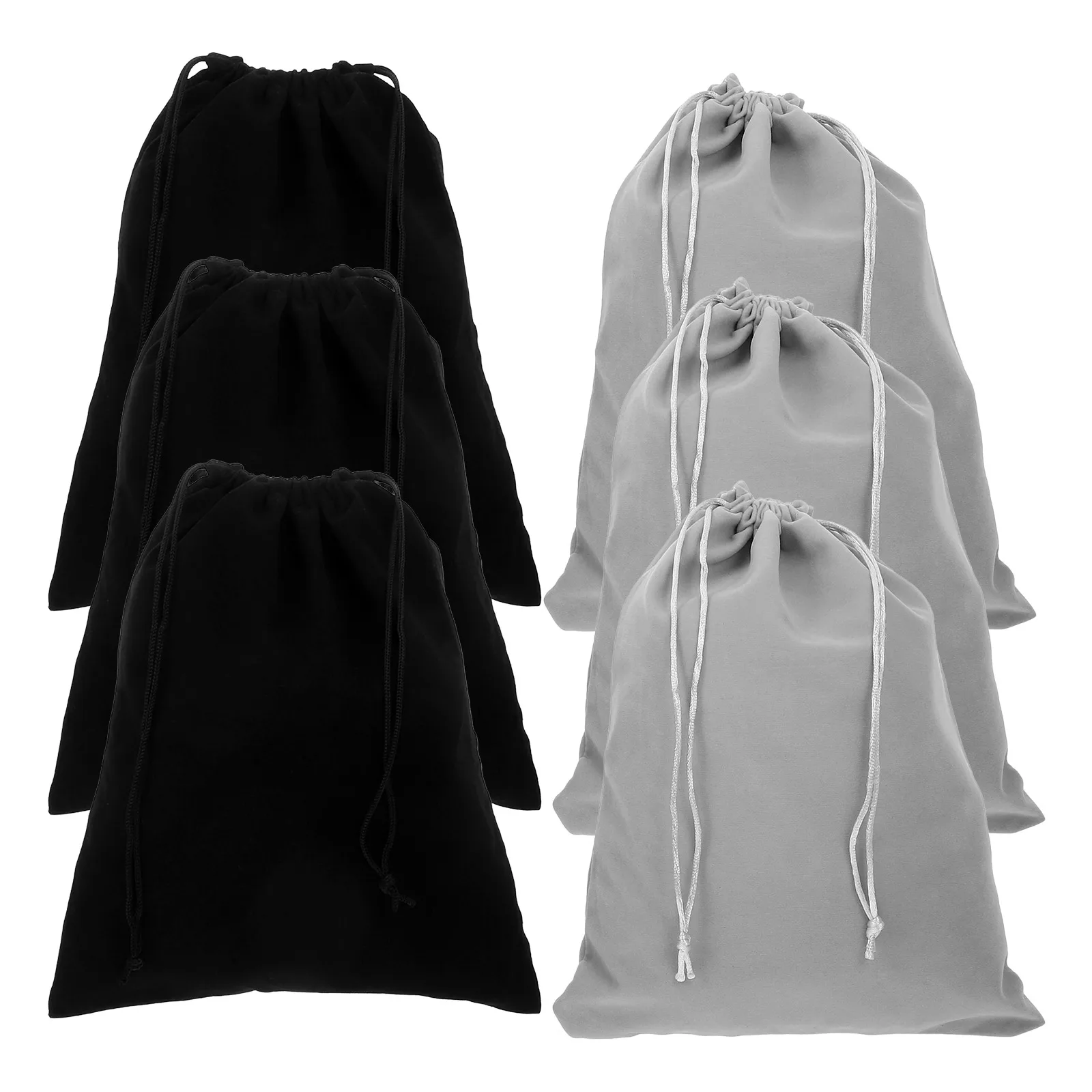 6PCS Velvet Bags Black Gray Drawstring Jewelry Pouches Umbrella Holders Water Bottle Pouches Coin Sachets Storage Beach
6PCS Velvet Bags Black Gray Drawstring Jewelry Pouches Umbrella Holders Water Bottle Pouches Coin Sachets Storage Beach