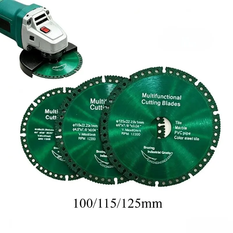 100/115/125mm Brazed Diamond Saw Blade Cutting Disc 22.23mm/20mm Blade for PVC Pipe Tiles and Marble Color Steel Tile
100/115/125mm Brazed Diamond Saw Blade Cutting Disc 22.23mm/20mm Blade for PVC Pipe Tiles and Marble Color Steel Tile