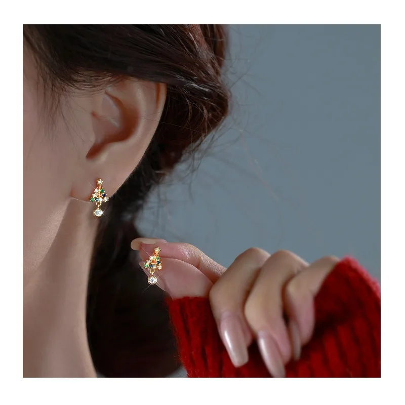 Light Luxury Star Christmas Tree Stud Earrings for Women's New Small Colorful Tree Earrings Christmas Gift Tide
Light Luxury Star Christmas Tree Stud Earrings for Women's New Small Colorful Tree Earrings Christmas Gift Tide