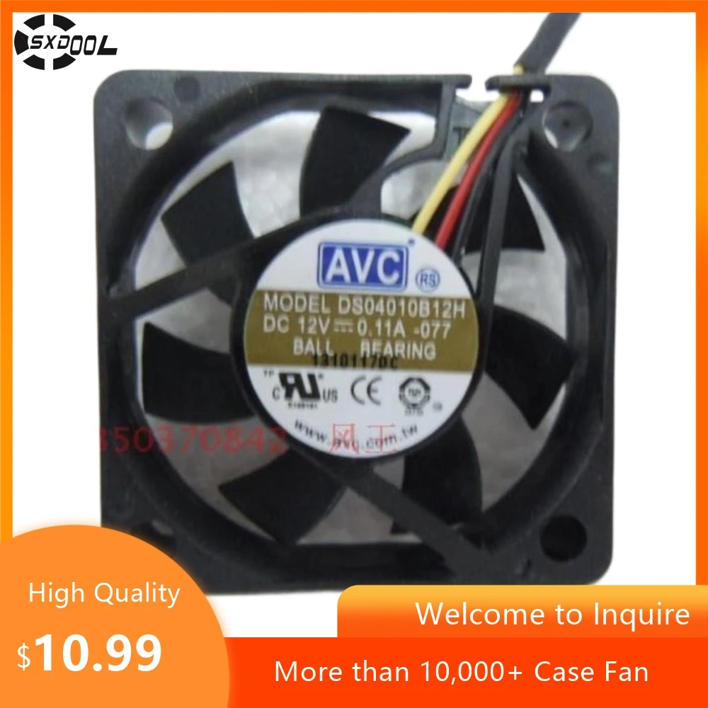 Корпусный вентилятор 40 мм, 4 см для AVC DS04010B12H, 40 мм, 12 В, 0,11 А, мини-вентилятор охлаждения — 5000 об/мин, двойной шарик, 3-проводной, 28,17-35,97 куб.см
Корпусный вентилятор 40 мм, 4 см для AVC DS04010B12H, 40 мм, 12 В, 0,11 А, мини-вентилятор охлаждения — 5000 об/мин, двойной шарик, 3-проводной, 28,17-35,97 куб.см