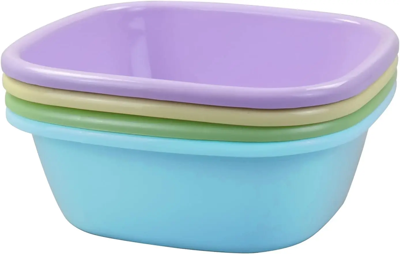 4-Pack 8 Quart Plastic Wash Basins for Kids with Bright Colors
4-Pack 8 Quart Plastic Wash Basins for Kids with Bright Colors