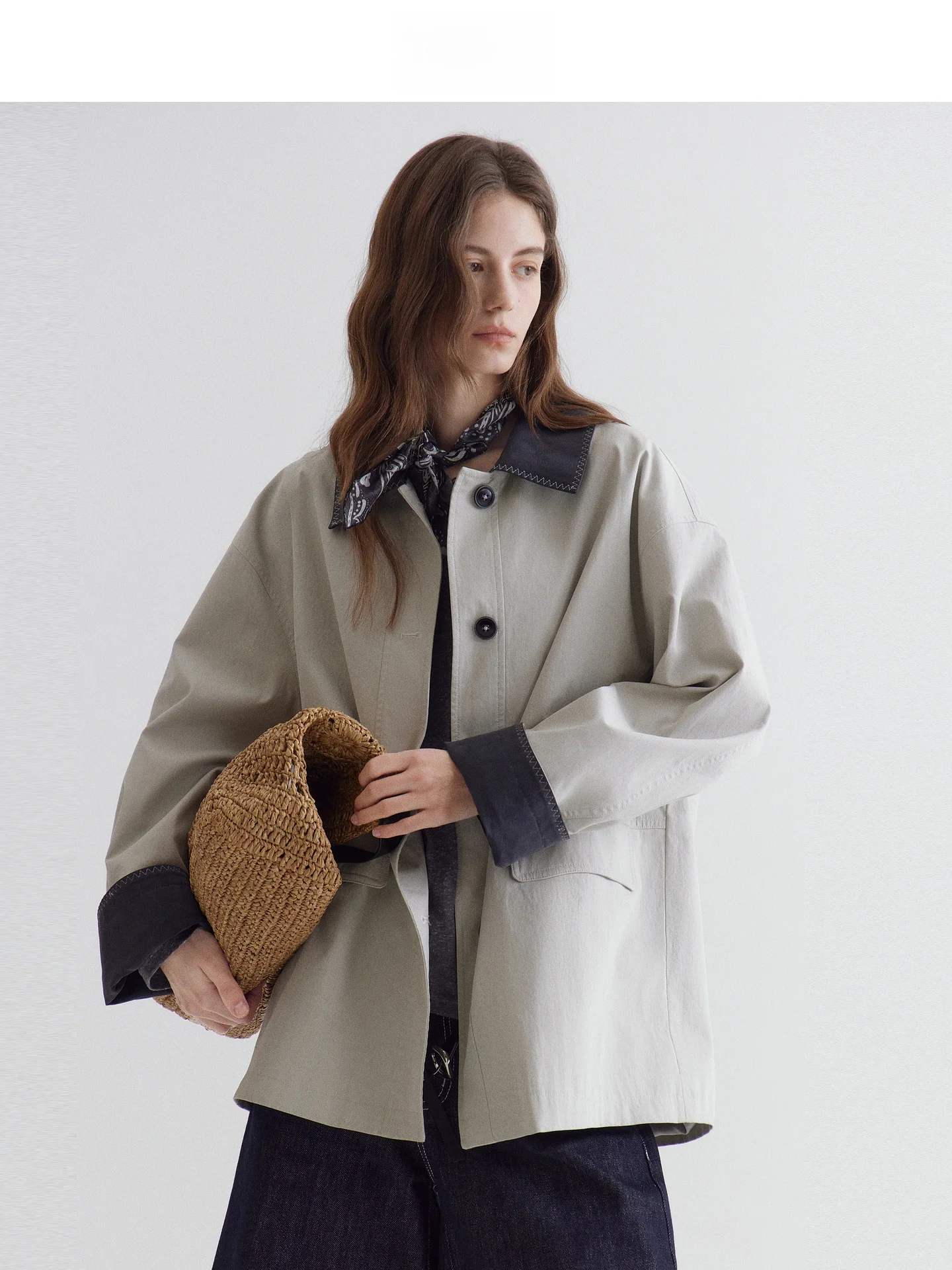 Fano Spring 2026 Women's Korean Style Windbreaker Jacket Simple Color Block Geometric Embroidery Design Sensation Outerwear
Fano Spring 2026 Women's Korean Style Windbreaker Jacket Simple Color Block Geometric Embroidery Design Sensation Outerwear