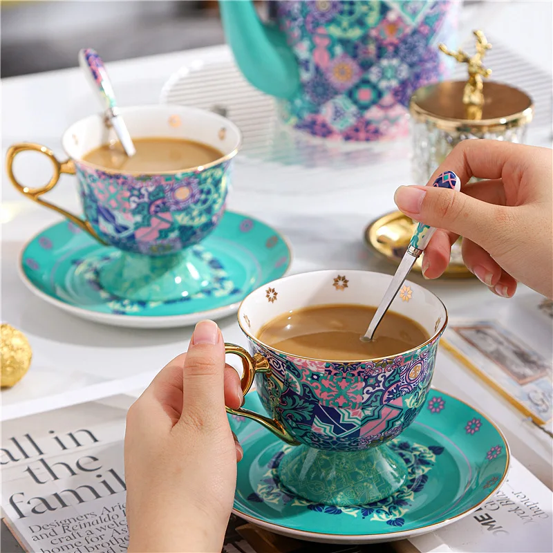 Moroccan Style, Light Luxury European Style, Instagram Style, English Coffee Cup and Plate Set, Bone China,Coffee Cup Set
Moroccan Style, Light Luxury European Style, Instagram Style, English Coffee Cup and Plate Set, Bone China,Coffee Cup Set