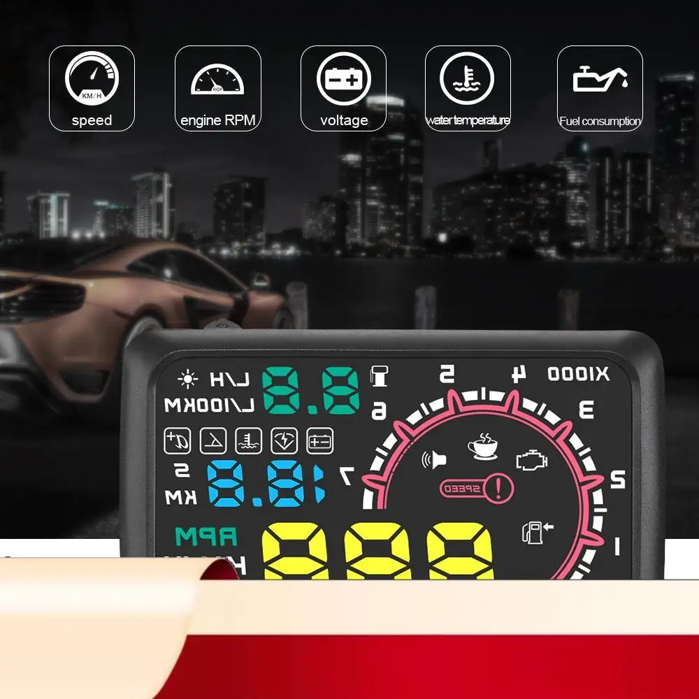 Multi-Function Car 5.5 Inch Hud Head Up Display Speeding Fuel Warning Windshield Projector System With Obd2-N32R
Multi-Function Car 5.5 Inch Hud Head Up Display Speeding Fuel Warning Windshield Projector System With Obd2-N32R