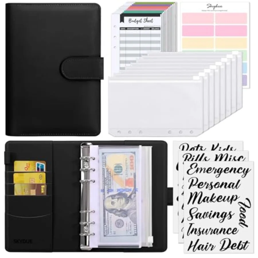 Budget Binder, Money Saving Binder with Zipper Envelopes, Cash Envelopes and Expense Budget Sheets for Budgeting
Budget Binder, Money Saving Binder with Zipper Envelopes, Cash Envelopes and Expense Budget Sheets for Budgeting