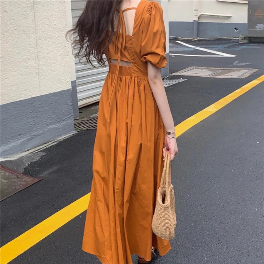 【New style】Long dress for women, summer Korean design, backless, high waist, slimming, white square collar, Hepburn style Frenc
【New style】Long dress for women, summer Korean design, backless, high waist, slimming, white square collar, Hepburn style Frenc