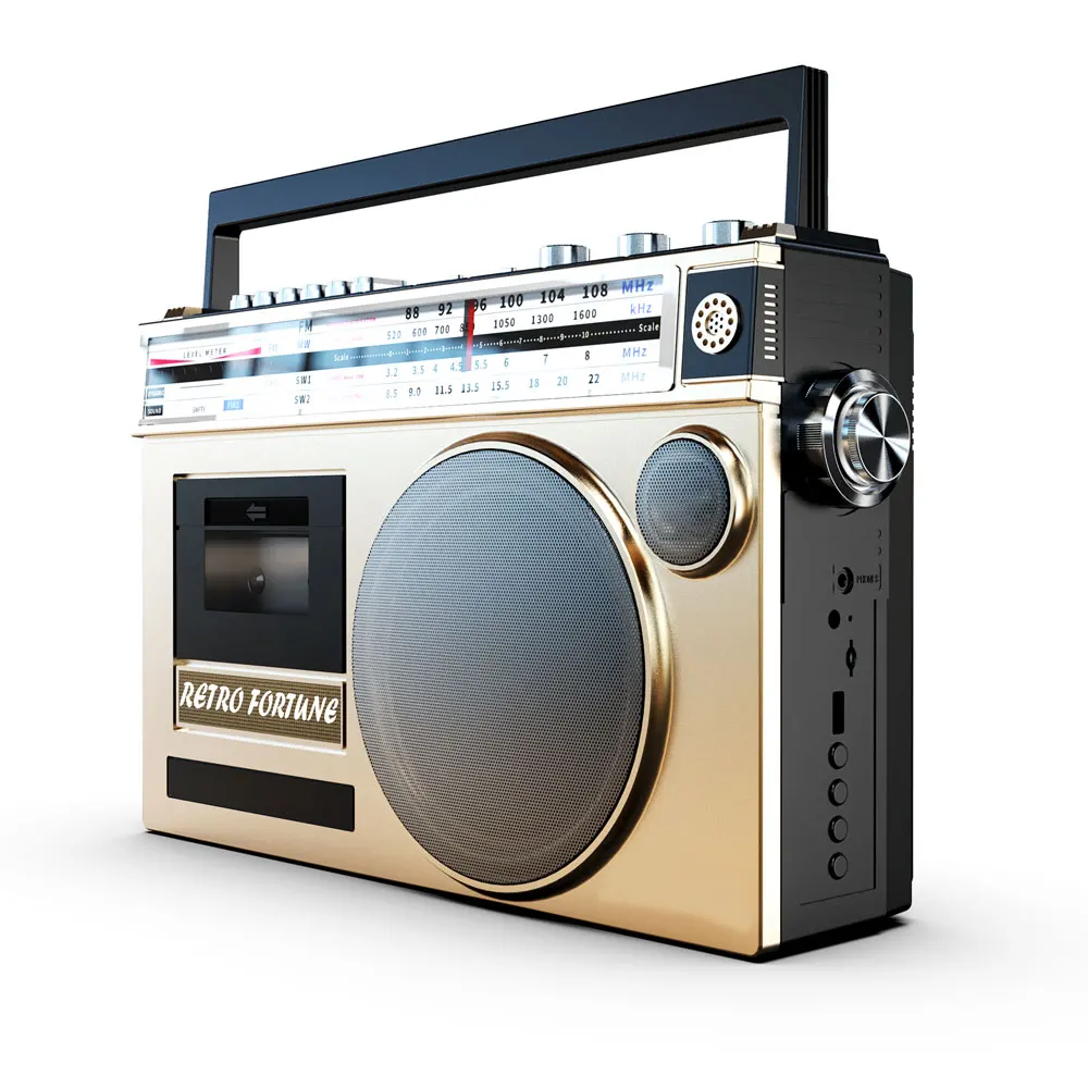 Retro Fortune ODM/OEM Wholesale Hot Sale Customized Classic Getto Blaster Boombox Radio
Retro Fortune ODM/OEM Wholesale Hot Sale Customized Classic Getto Blaster Boombox Radio