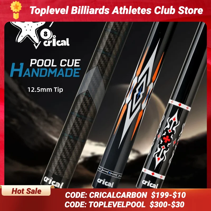 Crical Carbon Fiber Pool Cue Stick with12.5mm Tip 3/8*8 pin joint for 58" low deflection billiard cue
Crical Carbon Fiber Pool Cue Stick with12.5mm Tip 3/8*8 pin joint for 58" low deflection billiard cue