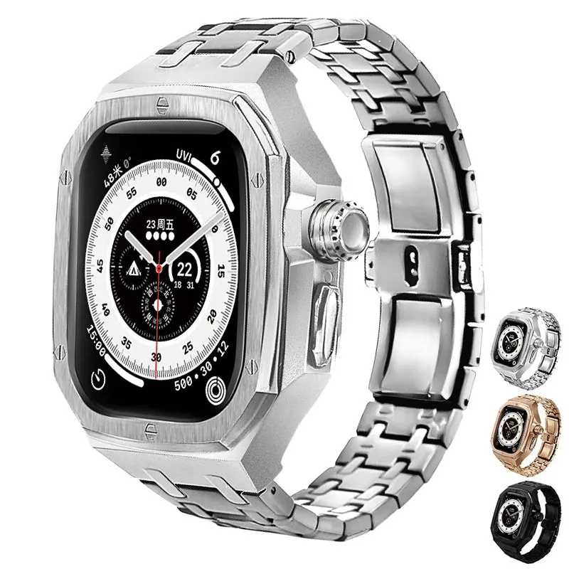 Luxury Modification Mod Kit for Apple Watch Ultra 3/2/1 49MM Stainless Steel Strap+Case for IWatch Ultra 3 2 1 49mm Accessories
Luxury Modification Mod Kit for Apple Watch Ultra 3/2/1 49MM Stainless Steel Strap+Case for IWatch Ultra 3 2 1 49mm Accessories