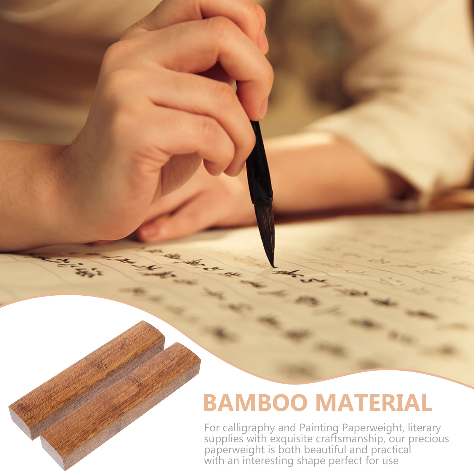 2pcs Traditional Paperweight Four Treasures of Study Footsteps Decorative Wooden Calligraphy Practical Durable Sturdy Home
2pcs Traditional Paperweight Four Treasures of Study Footsteps Decorative Wooden Calligraphy Practical Durable Sturdy Home