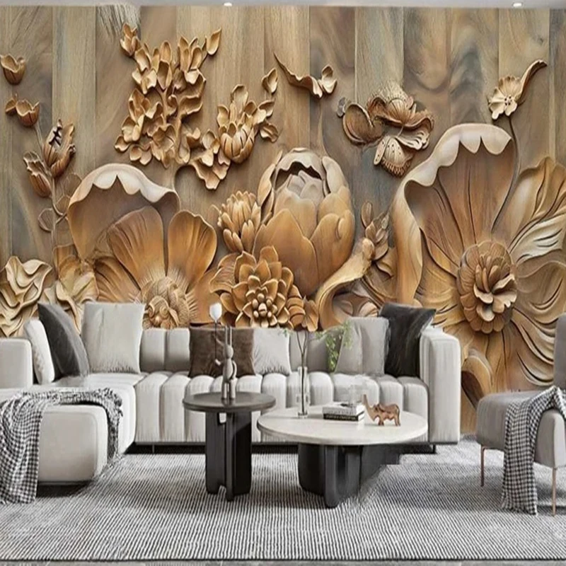 Custom Size Modern Wood Carving Floral Art Mural Living Room Bedroom TV Sofa Background Wall Decorative Wallpaper
Custom Size Modern Wood Carving Floral Art Mural Living Room Bedroom TV Sofa Background Wall Decorative Wallpaper
