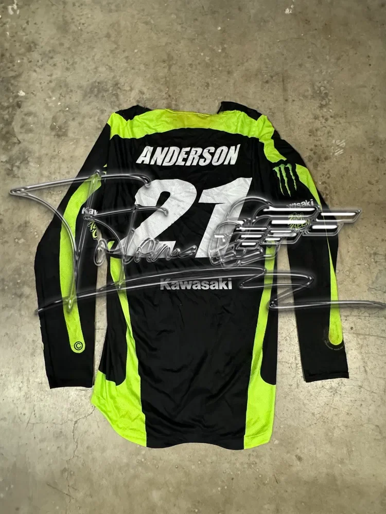 2025 Hot Summer Autumn Motocross Kawasaki #21 Anderson Replica Jersey Men Women's Oversized Breathable Quick Drying Long Sleeve
2025 Hot Summer Autumn Motocross Kawasaki #21 Anderson Replica Jersey Men Women's Oversized Breathable Quick Drying Long Sleeve