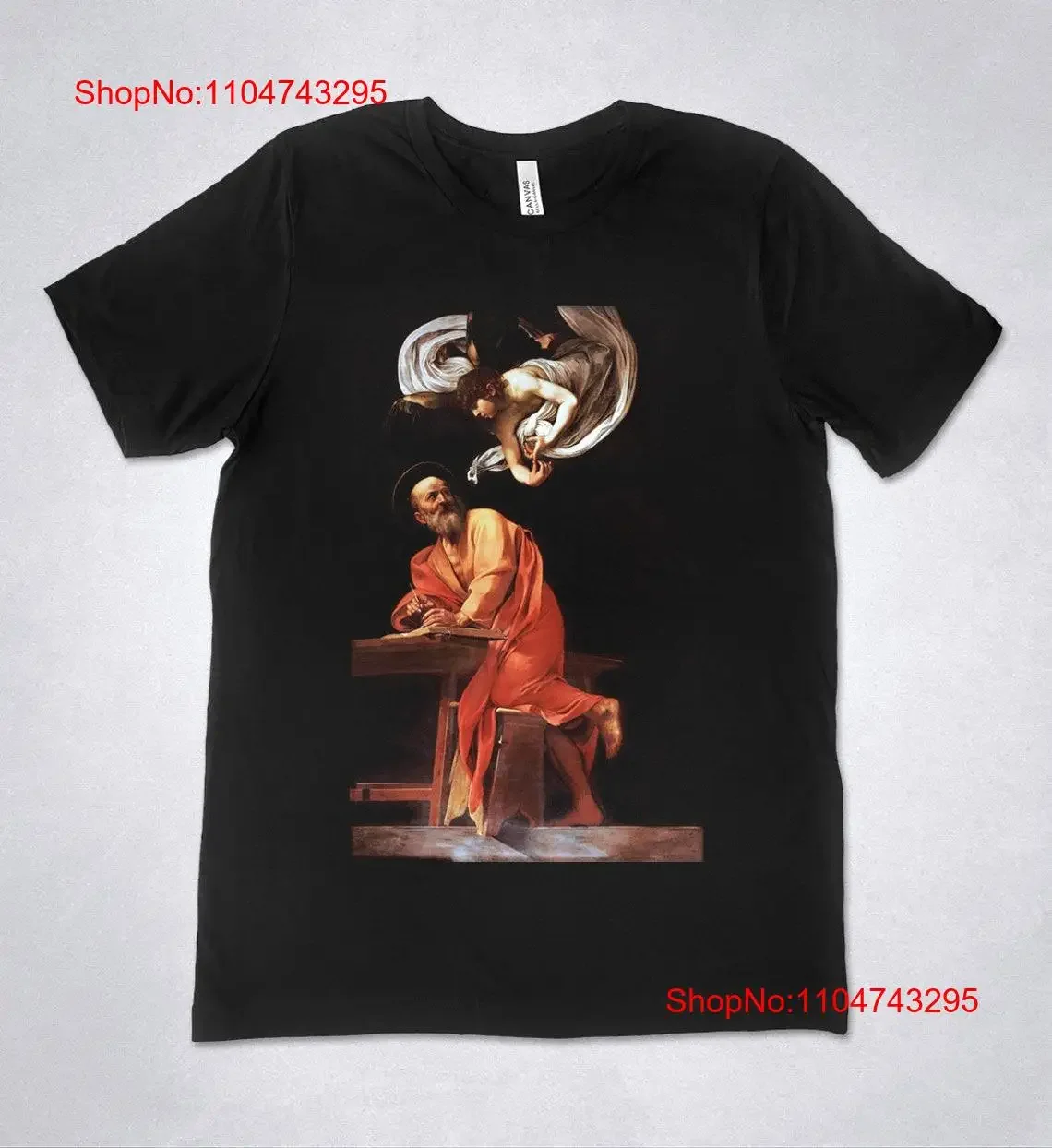 Caravaggio t shirt The Inspiration of Saint Matthew vintage Washed Stretched Stylish Breathable Comfortable Casual Versatile
Caravaggio t shirt The Inspiration of Saint Matthew vintage Washed Stretched Stylish Breathable Comfortable Casual Versatile