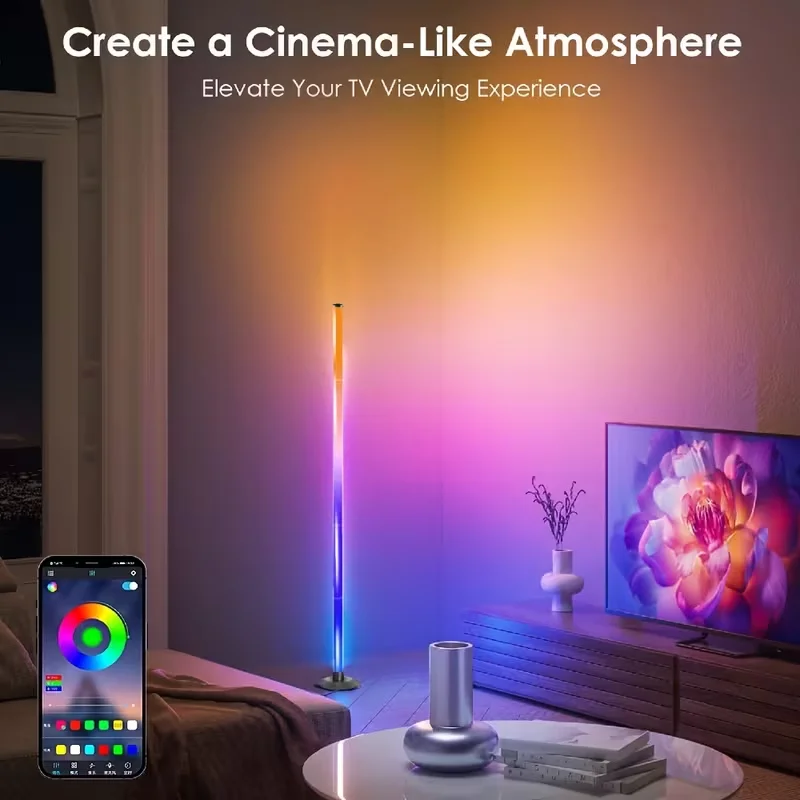 Smart RGB LED Corner Floor Lamp with APP & Remote, Music Sync, 16 Million Colors, Dynamic Scenes, USB Powered Mood Light for Bedroom, Living Room, Gaming Room
Smart RGB LED Corner Floor Lamp with APP & Remote, Music Sync, 16 Million Colors, Dynamic Scenes, USB Powered Mood Light for Bedroom, Living Room, Gaming Room