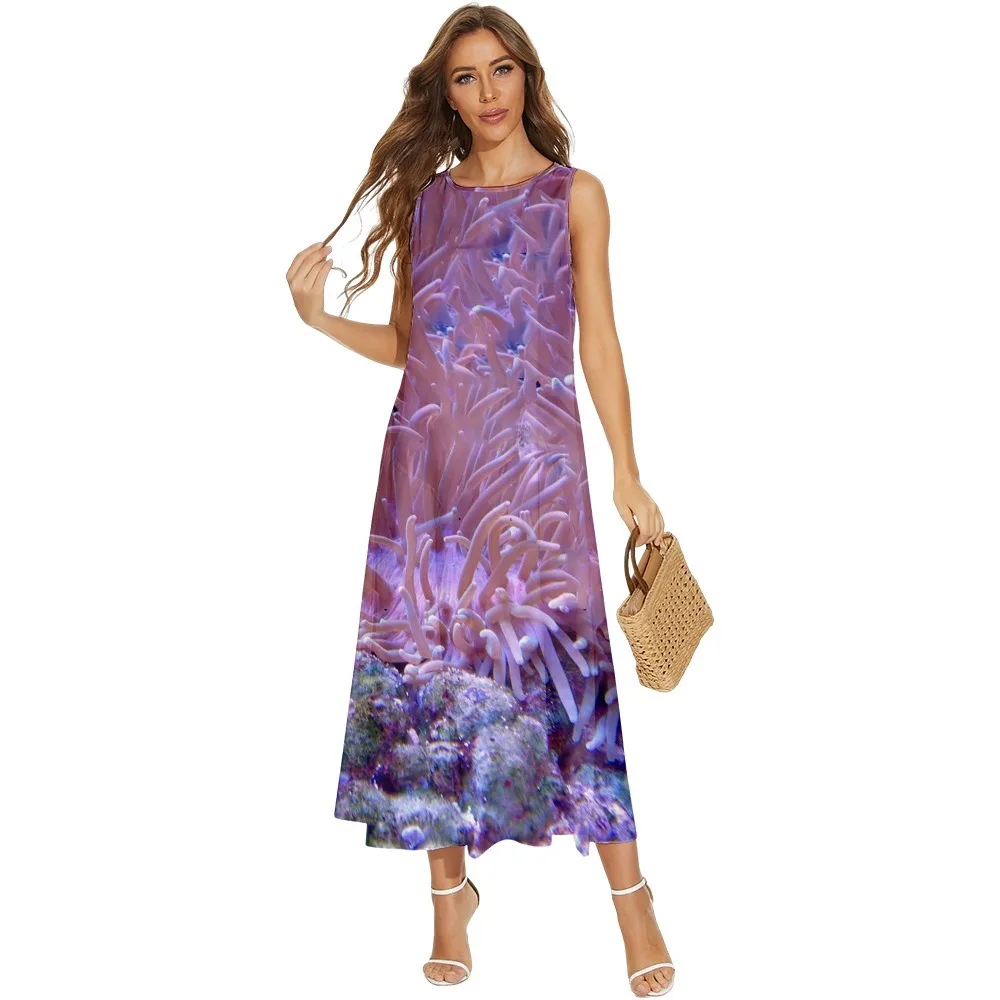 New Spring Summer Women Beach Long Dress Coral Printed Sleeveless Pocket Dress Clothing Holiday Vestido
New Spring Summer Women Beach Long Dress Coral Printed Sleeveless Pocket Dress Clothing Holiday Vestido