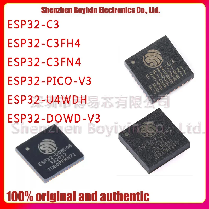 ESP32-C3 ESP32-C3FH4 ESP32-C3FN4 ESP32-U4WDH ESP32-PICO-V3 ESP32-D0WDQ6 ESP32-D0WD-V3 New Original Genuine
ESP32-C3 ESP32-C3FH4 ESP32-C3FN4 ESP32-U4WDH ESP32-PICO-V3 ESP32-D0WDQ6 ESP32-D0WD-V3 New Original Genuine
