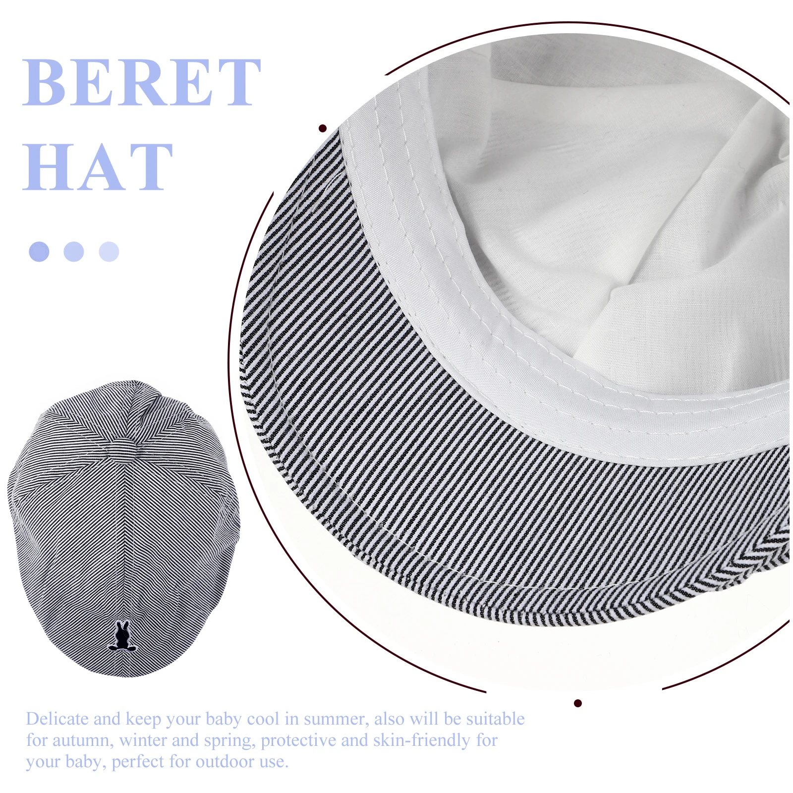 Bunny Beret Hat Kids Lightweight Cotton Baby Toddler Hats Striped Elastic Comfortable SkinFriendly Breathable Rabbit Design Kids
Bunny Beret Hat Kids Lightweight Cotton Baby Toddler Hats Striped Elastic Comfortable SkinFriendly Breathable Rabbit Design Kids