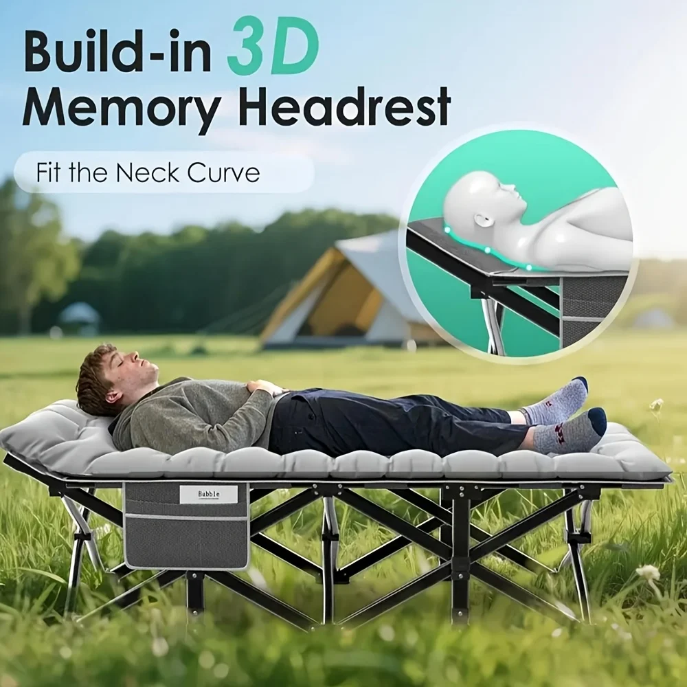 75-Inch Extra-Large Double-Layer 1200D Thickened Camping Bed | Super Strong And Stable for 400-600 Lbs | Comes with a Comfortable Mattress And Portable Storage Bag | Suitable for Camping/Beach/Garden/Poolside, for Outdoor Use Solely
75-Inch Extra-Large Double-Layer 1200D Thickened Camping Bed | Super Strong And Stable for 400-600 Lbs | Comes with a Comfortable Mattress And Portable Storage Bag | Suitable for Camping/Beach/Garden/Poolside, for Outdoor Use Solely
