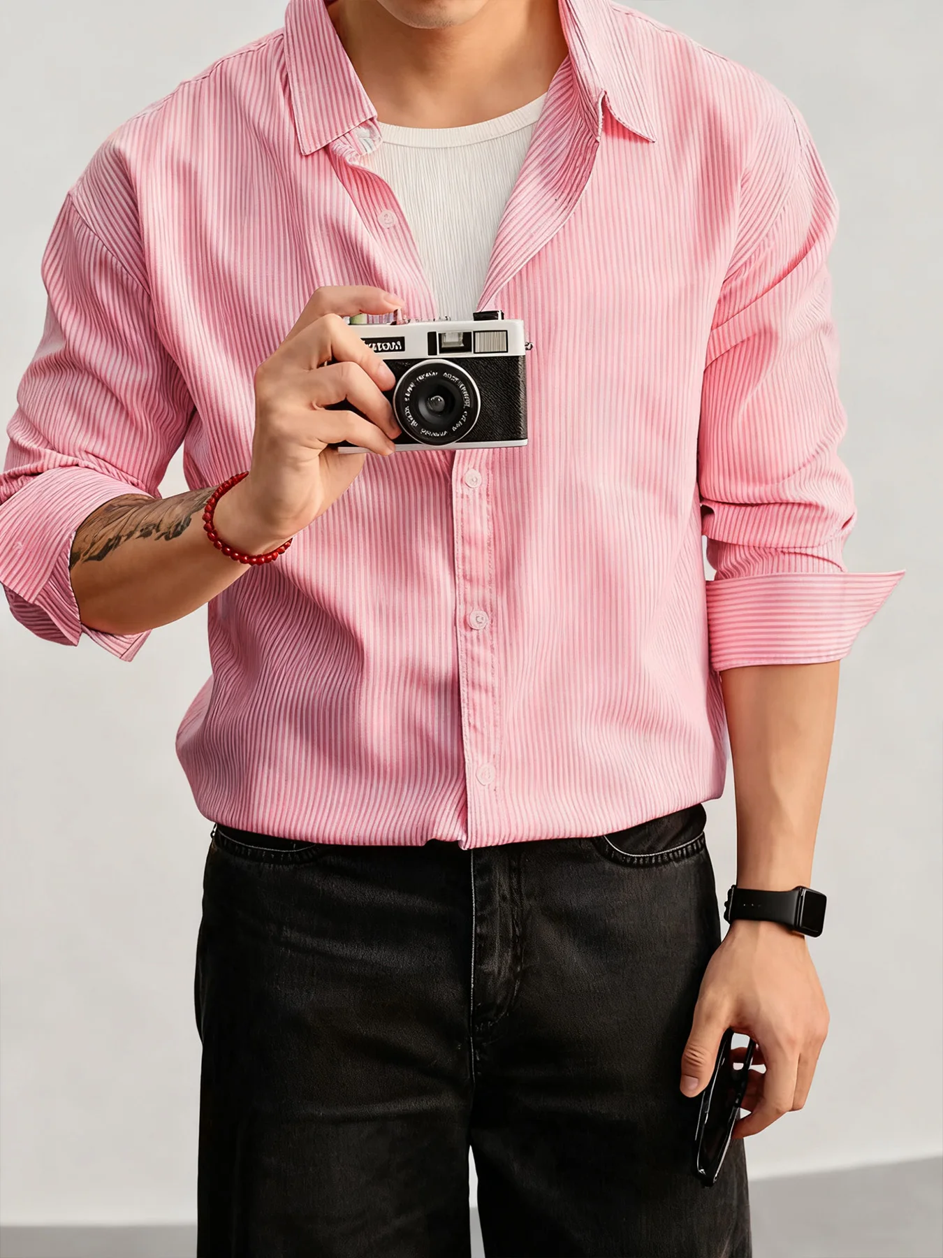 Полосатая мужская рубашка с длинными рукавами в корейском стиле, новая модная универсальная тонкая рубашка на весну и осень, без карманов
Полосатая мужская рубашка с длинными рукавами в корейском стиле, новая модная универсальная тонкая рубашка на весну и осень, без карманов