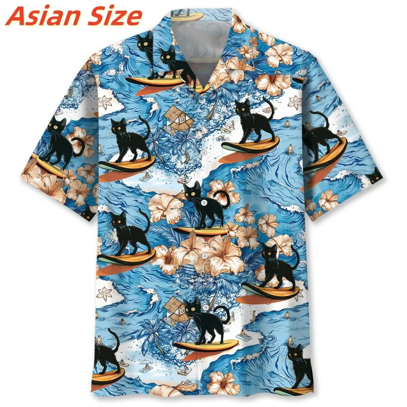 Cat Flower Surfing Pattern Lapel Shirt For Men Cute Animal 3D Printed Hawaiian Shirts Fashion Short Sleeve Tops Harajuku Blouse
Cat Flower Surfing Pattern Lapel Shirt For Men Cute Animal 3D Printed Hawaiian Shirts Fashion Short Sleeve Tops Harajuku Blouse