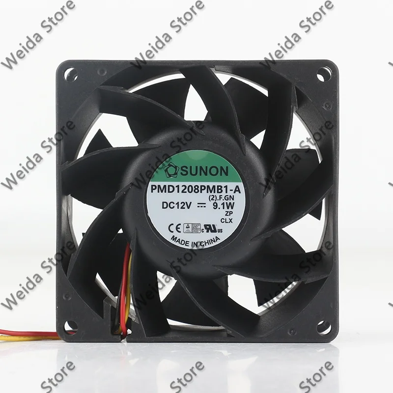 In stock original SUNON/ Jianzhun PMD1208PMB1-A 8038 80X80X38MM 8CM 12V 9.1W 3-pin cooling fan
In stock original SUNON/ Jianzhun PMD1208PMB1-A 8038 80X80X38MM 8CM 12V 9.1W 3-pin cooling fan