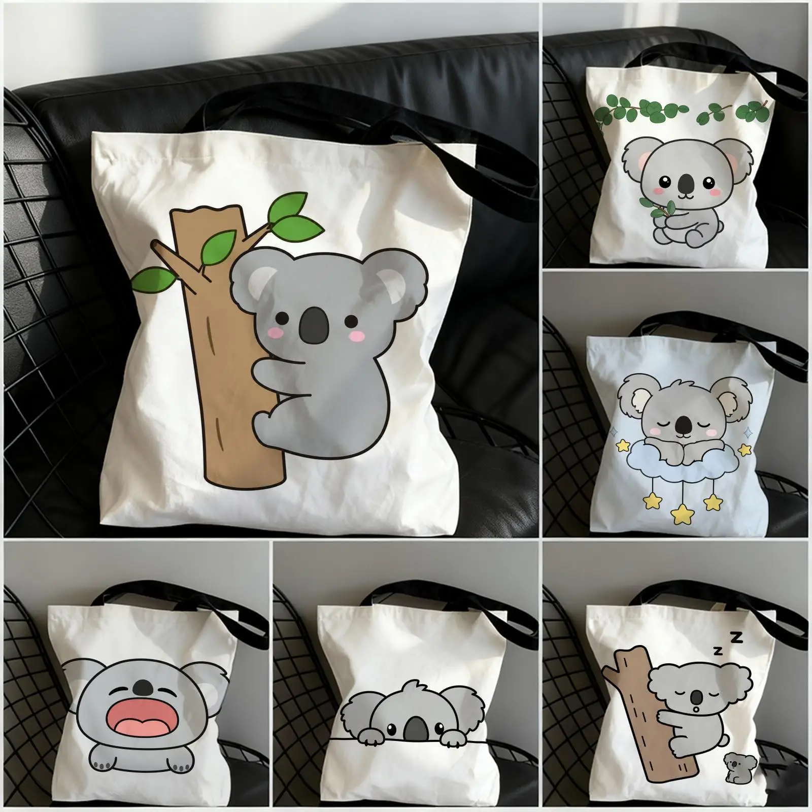 Cartoon Cute Koala Storage Bags Canvas Double-Sided Print Beach Bag Durable Lightweight Shoulder Travel Bag Gift Eco
Cartoon Cute Koala Storage Bags Canvas Double-Sided Print Beach Bag Durable Lightweight Shoulder Travel Bag Gift Eco