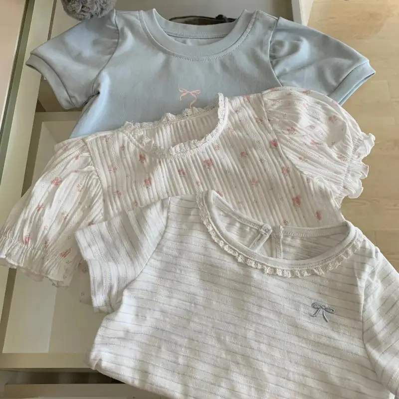 Korean children's clothing children's short sleeved T-shirt summer pure cotton children's cute bubble sleeve neck top T-shirt
Korean children's clothing children's short sleeved T-shirt summer pure cotton children's cute bubble sleeve neck top T-shirt