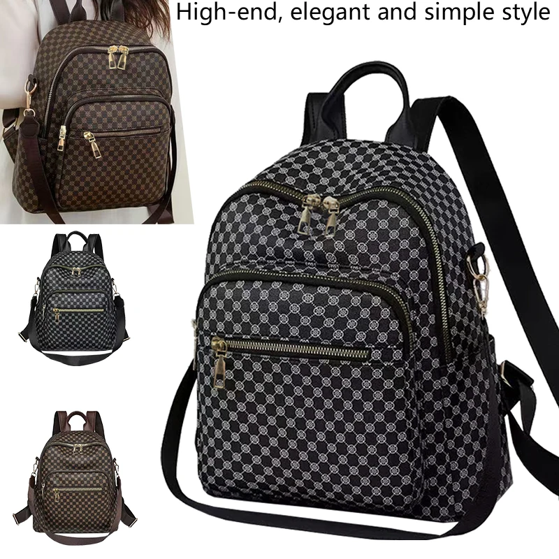 Daily Wear Grid Pattern PU Backpack Fashion Multi-compartment Daypack, Classic Retro Tone for Ladies Everyday Outdoor Outings
Daily Wear Grid Pattern PU Backpack Fashion Multi-compartment Daypack, Classic Retro Tone for Ladies Everyday Outdoor Outings