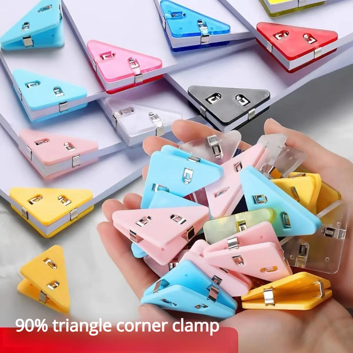 10/20-Piece Multi-Color Triangle Clips Multi-Functional Student Book Clips Document Organizer Folder Holder Desktop Storage Tool
10/20-Piece Multi-Color Triangle Clips Multi-Functional Student Book Clips Document Organizer Folder Holder Desktop Storage Tool