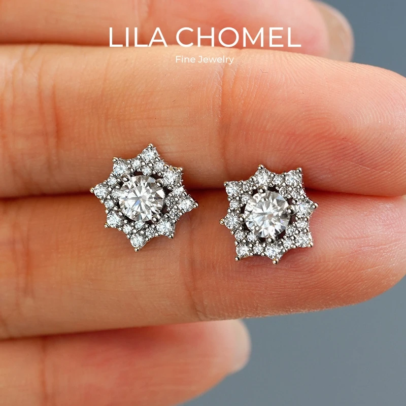 Girl Friend Valentine's Day 18K White Gold Anomaly Stars Birthday Gift 0.5CT Moissanite Diamond Women PT950 Wedding Earrings
Girl Friend Valentine's Day 18K White Gold Anomaly Stars Birthday Gift 0.5CT Moissanite Diamond Women PT950 Wedding Earrings