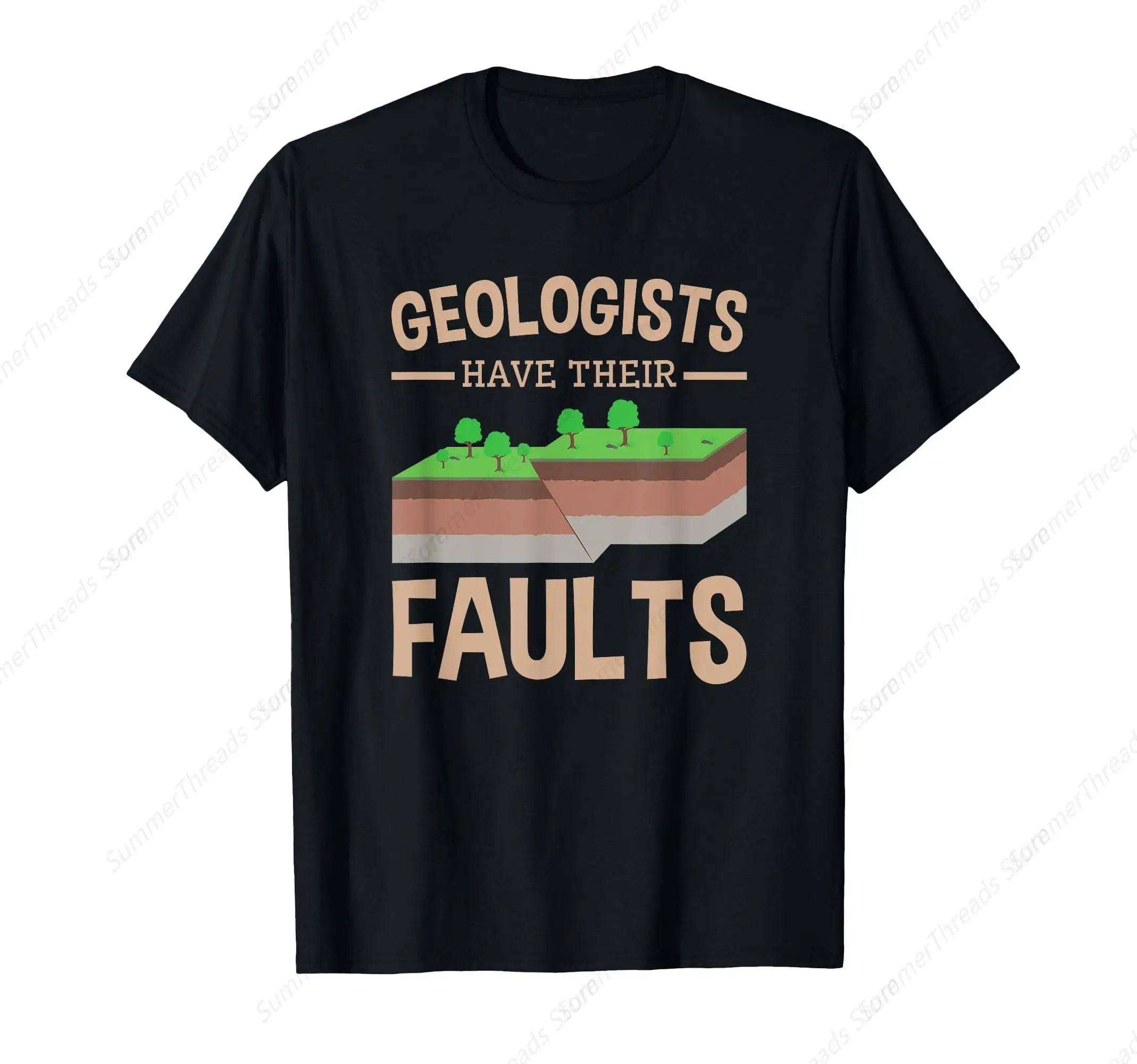 Geologists Have Their Faults Funny Geology Earth Science Pun T-Shirt Cotton Trendy Summer Loose Short Sleeved T-shirt Men Women 
Geologists Have Their Faults Funny Geology Earth Science Pun T-Shirt Cotton Trendy Summer Loose Short Sleeved T-shirt Men Women