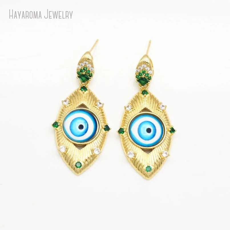 5Pcs Gold Color Religious Evil Turkish Eye Islam Wholesale Invisible Setting Cubic Zirconia Metal Copper Earrings
5Pcs Gold Color Religious Evil Turkish Eye Islam Wholesale Invisible Setting Cubic Zirconia Metal Copper Earrings