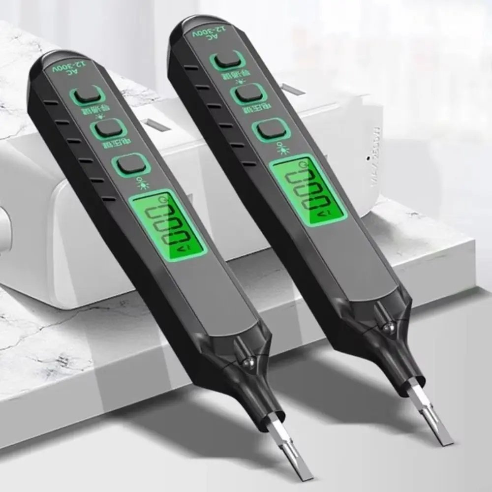 AC 12-300V Smart Induction Tester Pen LED Display Audible and Visual Alarm Voltage Tester Portable Design Automatic Resolution
AC 12-300V Smart Induction Tester Pen LED Display Audible and Visual Alarm Voltage Tester Portable Design Automatic Resolution