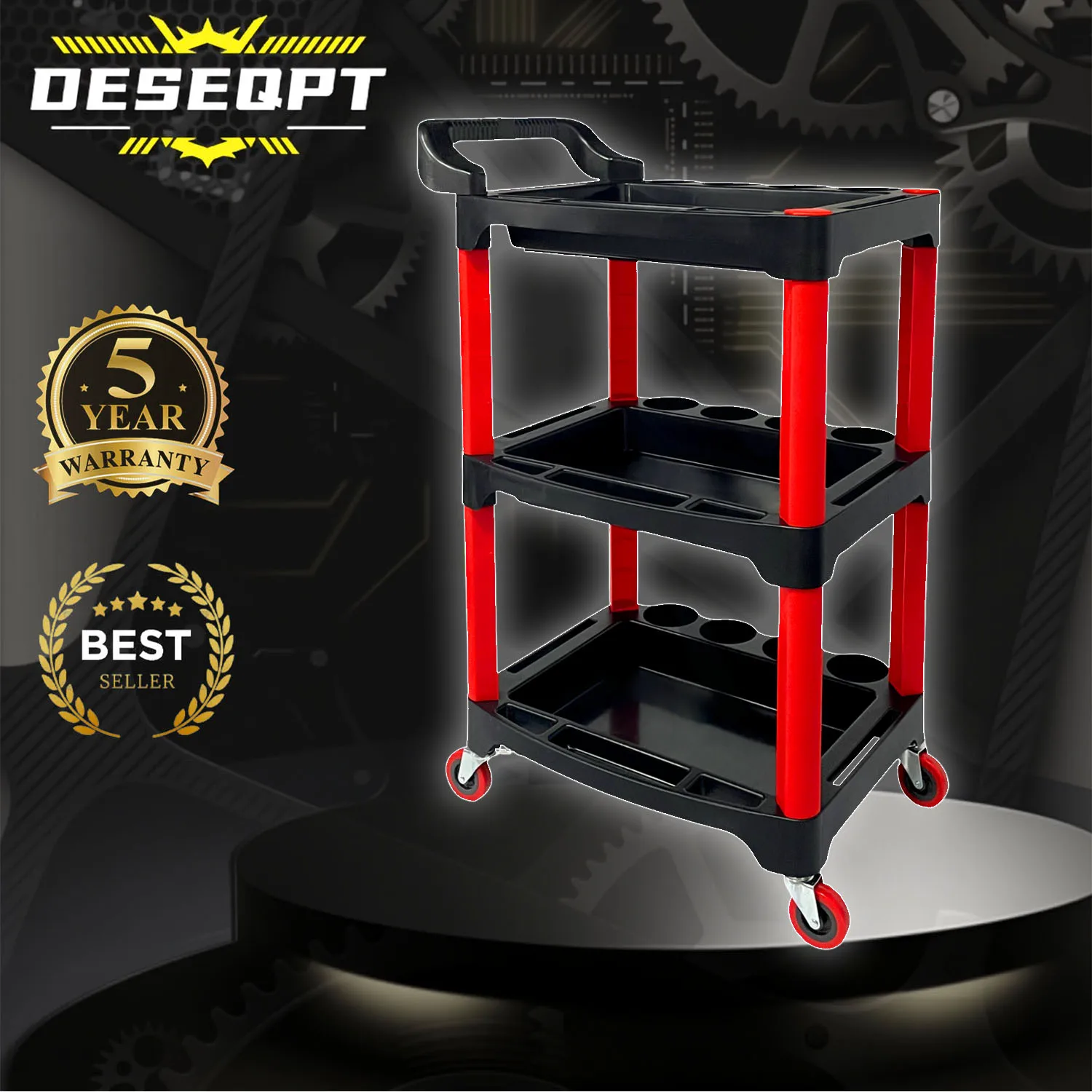 Car Repair and Washing Tool Storage Cart Wheeled Beauty Tool Cart 3-Layer Multi-Function Trolley Mechanical Workshop Trolley 
Car Repair and Washing Tool Storage Cart Wheeled Beauty Tool Cart 3-Layer Multi-Function Trolley Mechanical Workshop Trolley