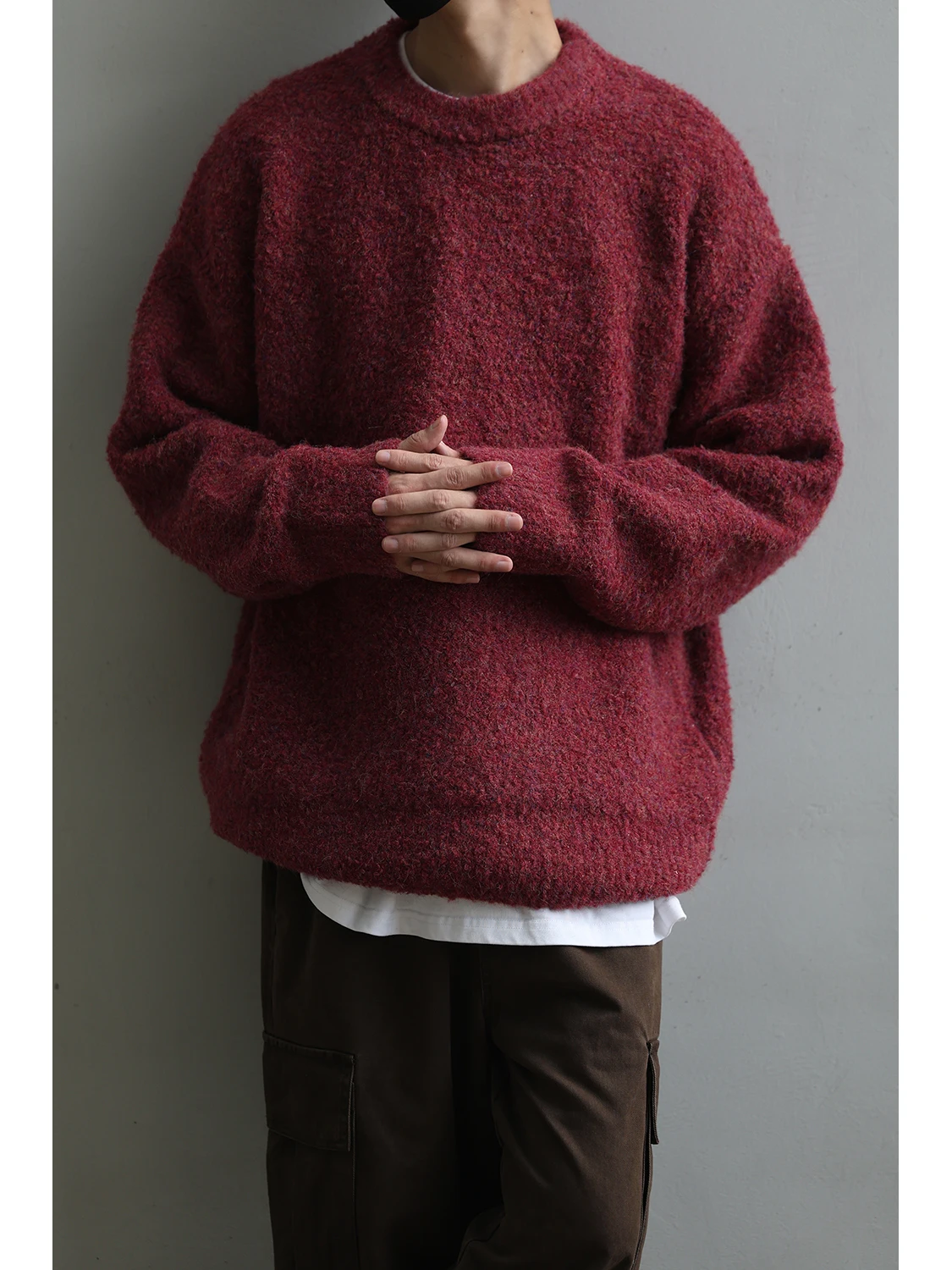 LH Store Spring Autumn Thiened Warm Red Knitted Wool Men's Sweater Soft Lazy Base irt Trendy Casual Loose Fit round Ne
LH Store Spring Autumn Thiened Warm Red Knitted Wool Men's Sweater Soft Lazy Base irt Trendy Casual Loose Fit round Ne