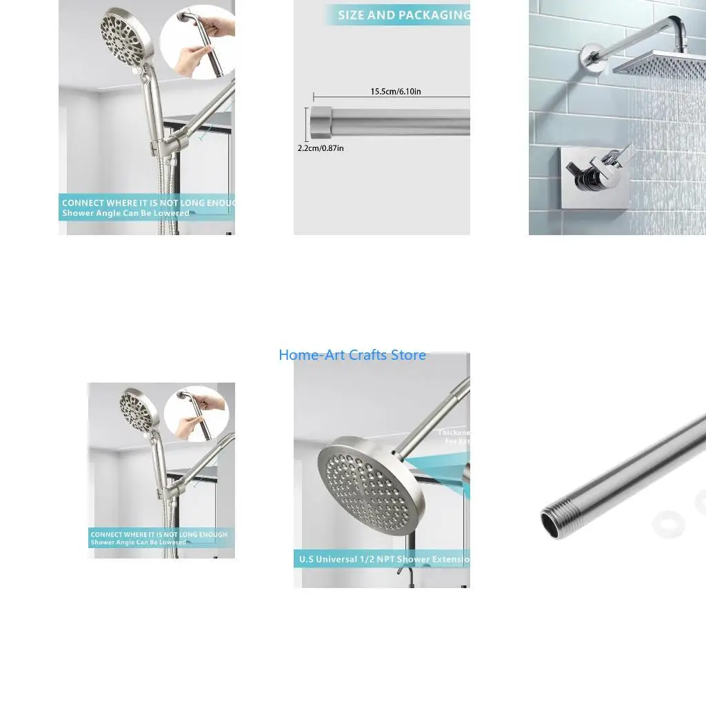 Y3NA Strong Shower Arm Extension Corrosion Resistant Steel Universal G1/2 Connector
Y3NA Strong Shower Arm Extension Corrosion Resistant Steel Universal G1/2 Connector