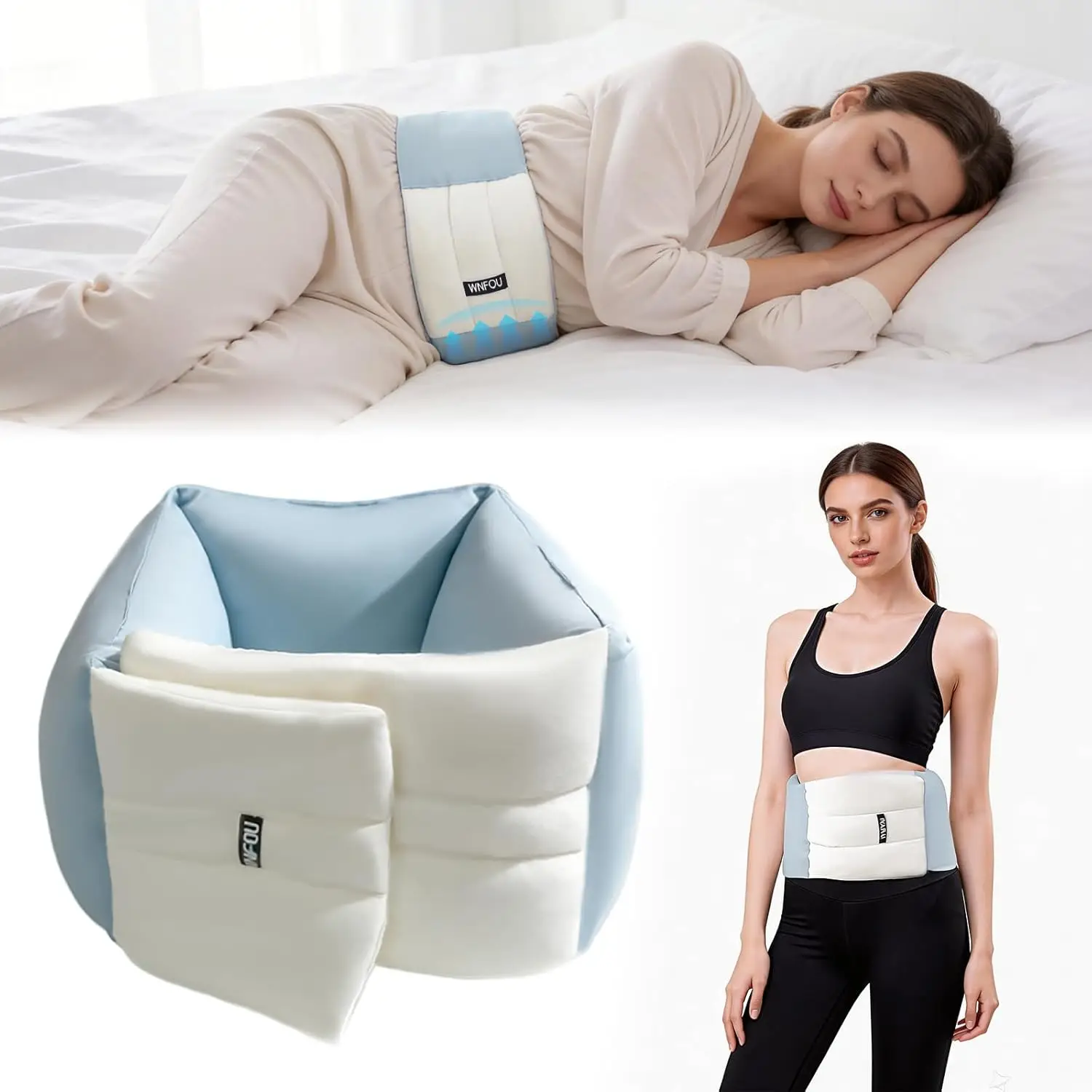 Wrap Around Lumbar Support Pillow for Office Chair & Sleeping, Breathable Ice Silk Cotton, Adjustable Waist Pillow for Side/Back Sleepers
Wrap Around Lumbar Support Pillow for Office Chair & Sleeping, Breathable Ice Silk Cotton, Adjustable Waist Pillow for Side/Back Sleepers