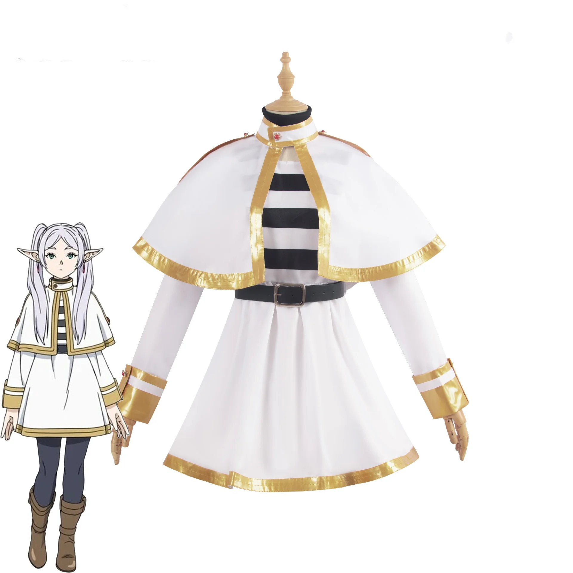 Anime Frieden Beyond Journey's End Frieden Cosplay Women's Full Set of Elf Ear Accessories Wig Dresses New Hot Anime Party
Anime Frieden Beyond Journey's End Frieden Cosplay Women's Full Set of Elf Ear Accessories Wig Dresses New Hot Anime Party