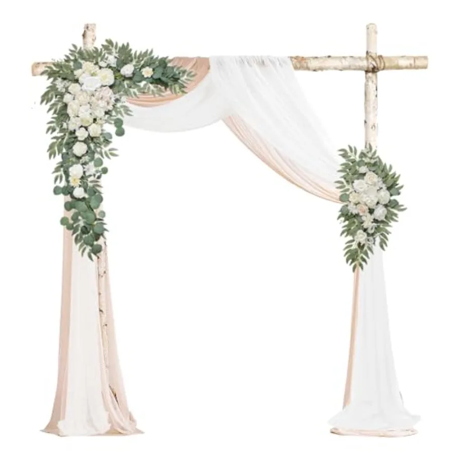 Faux Flowers Arch Flowers with Drapes Set of 4 Wedding Decor and Wedding Arch Draping Artificial Flower Arrangements Decoration
Faux Flowers Arch Flowers with Drapes Set of 4 Wedding Decor and Wedding Arch Draping Artificial Flower Arrangements Decoration
