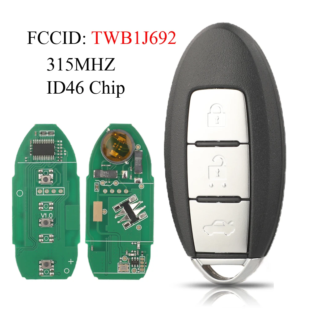 jingyuqin TWB1J692 315Mhz ID46 Chip Remote Car Key For Nissan Fuga 2009-2015 Cima Latio Sylphy For Infiniti M HYBR 2010-2015
jingyuqin TWB1J692 315Mhz ID46 Chip Remote Car Key For Nissan Fuga 2009-2015 Cima Latio Sylphy For Infiniti M HYBR 2010-2015