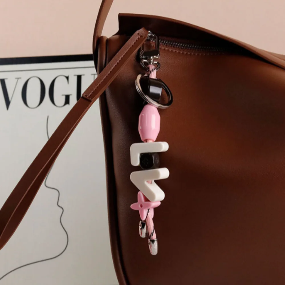 Bag Hanging Kawaii-Cute Dopamine Letter Bag Pendant Handmade DIY Y2K Beaded Chain Keyring Anti-lost Jewelry Car Key Chain Girls
Bag Hanging Kawaii-Cute Dopamine Letter Bag Pendant Handmade DIY Y2K Beaded Chain Keyring Anti-lost Jewelry Car Key Chain Girls