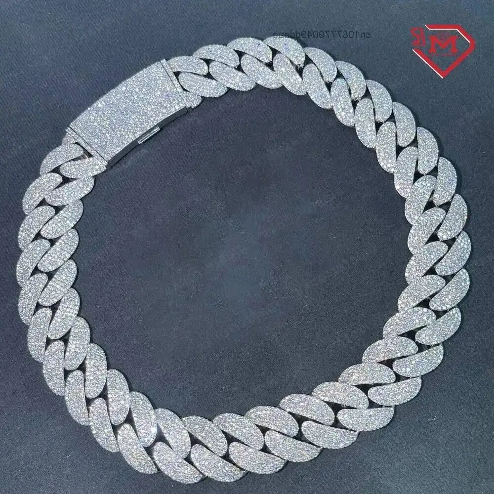 Hip Hop 16mm Cuban Link Chain Iced Out 925 Sterling Silver Vvs Moissanite Diamond Cuban Chain Necklace For Men
Hip Hop 16mm Cuban Link Chain Iced Out 925 Sterling Silver Vvs Moissanite Diamond Cuban Chain Necklace For Men