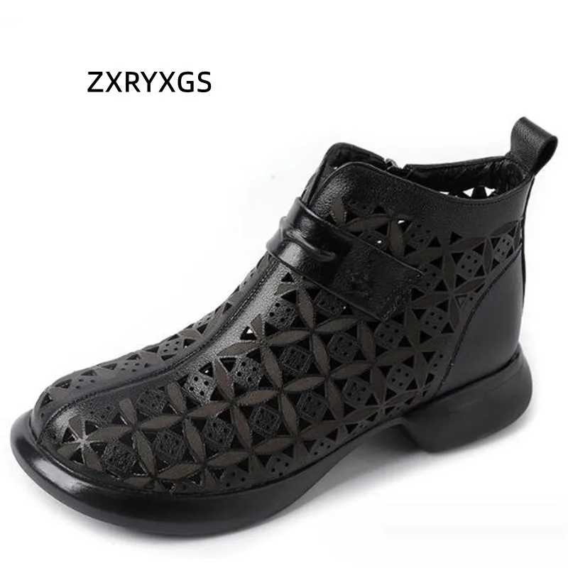 ZXRYXGS Top Cowhide Hollow Printing Women's Cool Boots Breathable Leather Sandals 2024 Large Size Soft Sole Fashionable Sandals
ZXRYXGS Top Cowhide Hollow Printing Women's Cool Boots Breathable Leather Sandals 2024 Large Size Soft Sole Fashionable Sandals