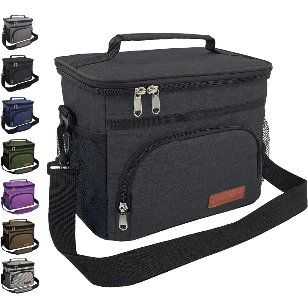 Insulated Lunch Bag for Women/Men - Reusable Lunch Box for Office Picnic Hiking Beach - Leakproof Cooler Tote Bag Organizer with Adjustable Shoulder Strap for Adults - Black
Insulated Lunch Bag for Women/Men - Reusable Lunch Box for Office Picnic Hiking Beach - Leakproof Cooler Tote Bag Organizer with Adjustable Shoulder Strap for Adults - Black