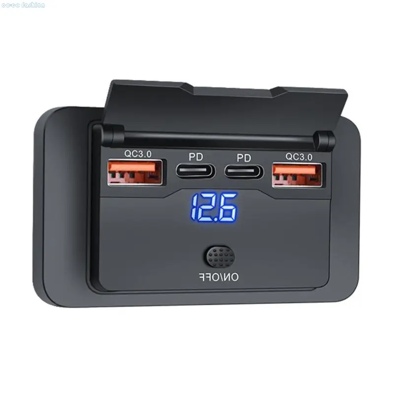 517B Double PD3.0 & QC3.0 USB Charges with Power 12V/24V Waterproof USB Outlet Easy to Use for Car Boats Motorcycles
517B Double PD3.0 & QC3.0 USB Charges with Power 12V/24V Waterproof USB Outlet Easy to Use for Car Boats Motorcycles
